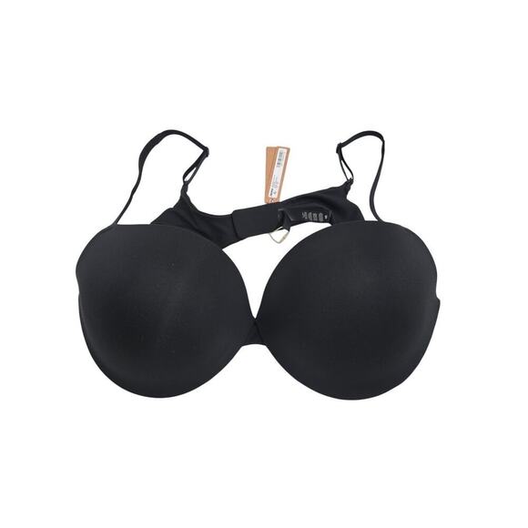 NWT SKIMS T-Shirt Push-Up Bra Size 40D Black Removable Pads Buttery Soft Support - Picture 4 of 9